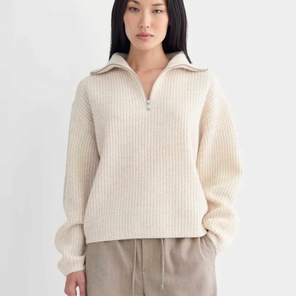Everlane Half-Zip Sweater in Luxe Marino Size XL (fits like L)